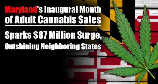 Maryland's Inaugural Month of Adult Cannabis Sales Sparks $87 Million Surge, Outshining Neighboring States